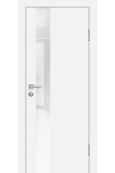 Дверь Profilo Porte P-10 Белый со стеклом Белоснежный лакобель Дверь Profilo Porte P-10 Белый со стеклом Белоснежный лакобель