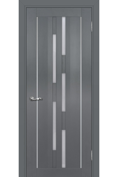 Дверь Profilo Porte PSC-33 Графит со стеклом Белый сатинат