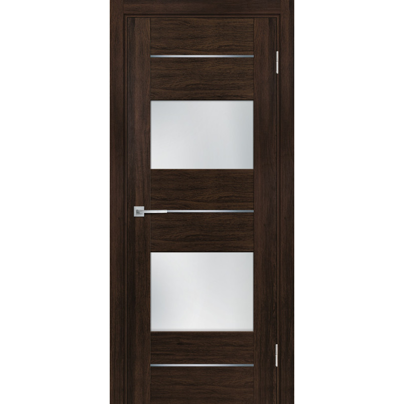 Дверь Profilo Porte PSL-21 сан-ремо Шоколад со стеклом Белый сатинат
