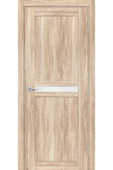Дверь Profilo Porte PSL-3 сан-ремо Натуральный со стеклом Белый сатинат