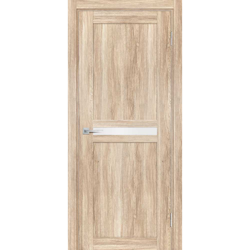 Дверь Profilo Porte PSL-3 сан-ремо Натуральный со стеклом Белый сатинат
