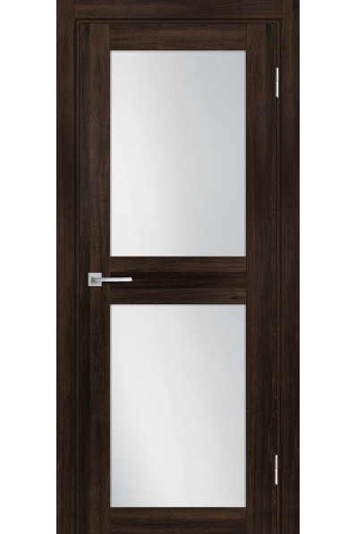 Дверь Profilo Porte PSL-4 сан-ремо Шоколад со стеклом Белый сатинат