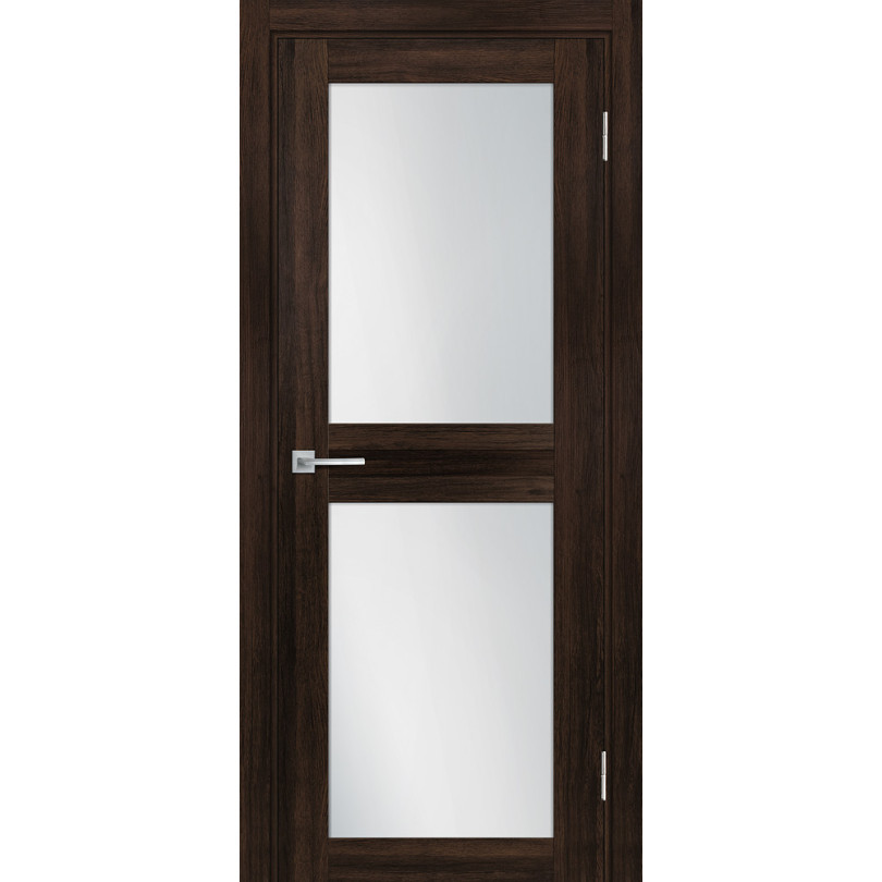 Дверь Profilo Porte PSL-4 сан-ремо Шоколад со стеклом Белый сатинат
