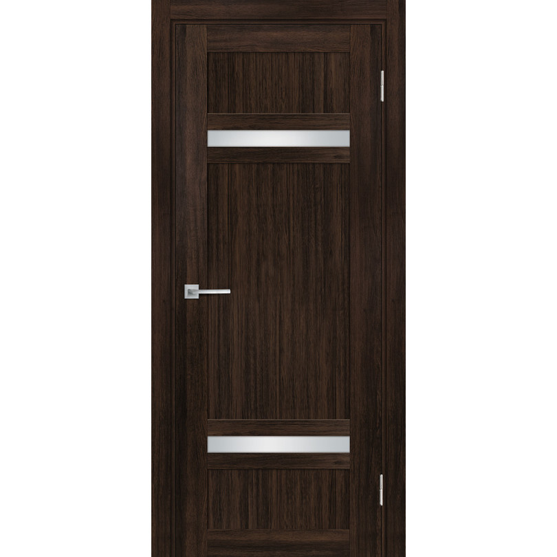Дверь Profilo Porte PSL-5 сан-ремо Шоколад со стеклом Белый сатинат