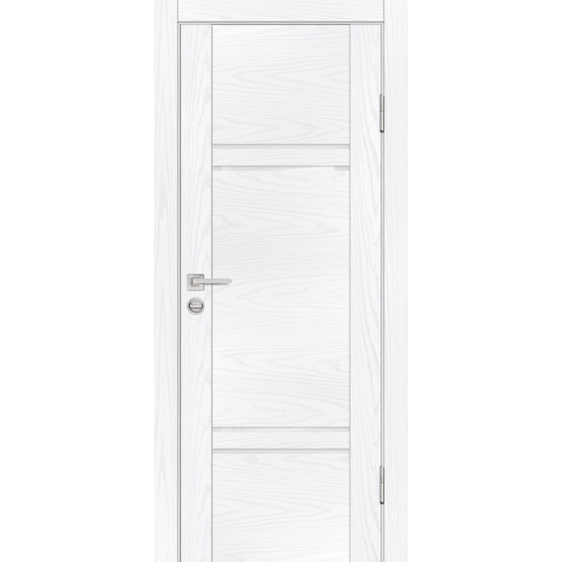 Дверь Profilo Porte PSM-5 Дуб Скай Белый со стеклом Белоснежный лакобель