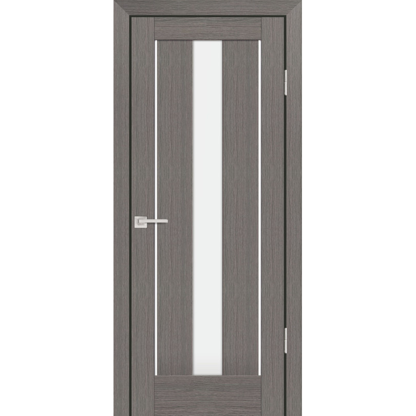 Дверь Profilo Porte PS-02 Грей Мелинга со стеклом Белый сатинат