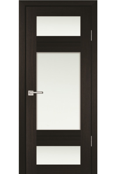 Дверь Profilo Porte PS-06 Мокко со стеклом Белый сатинат