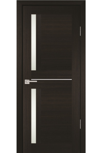 Дверь Profilo Porte PS-19 Мокко со стеклом Белый сатинат