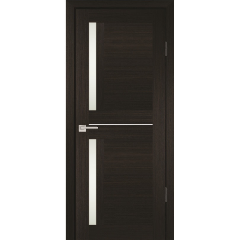 Дверь Profilo Porte PS-19 Мокко со стеклом Белый сатинат