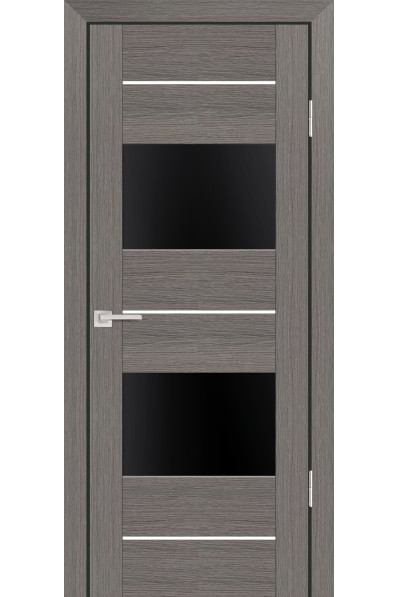 Дверь Profilo Porte PS-21 Грей Мелинга со стеклом Черный лакобель Дверь Profilo Porte PS-21 Грей Мелинга со стеклом Черный лакобель