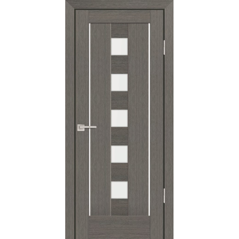 Дверь Profilo Porte PS-34 Грей Мелинга со стеклом Белый сатинат