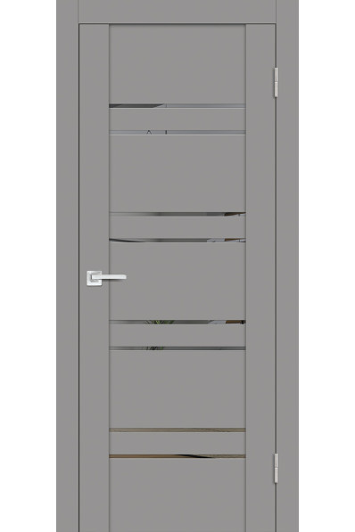 Дверь Profilo Porte PST-1 Серый бархат со стеклом Зеркало
