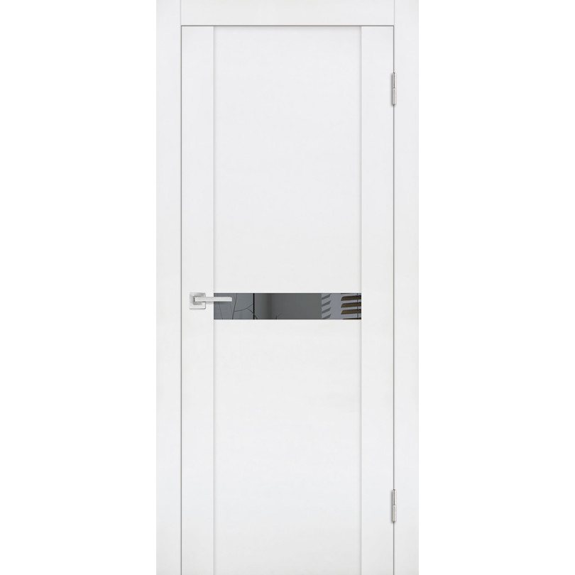 Дверь Profilo Porte PST-3 Белый бархат со стеклом Зеркало
