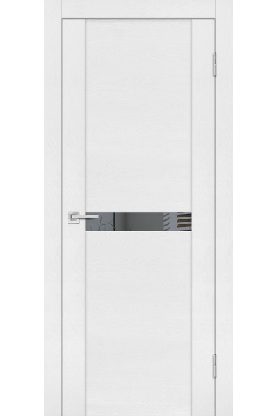 Дверь Profilo Porte PST-3 Белый ясень со стеклом Зеркало