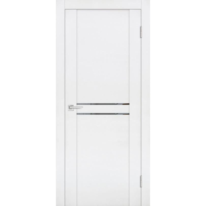 Дверь Profilo Porte PST-4 Белый бархат со стеклом Зеркало