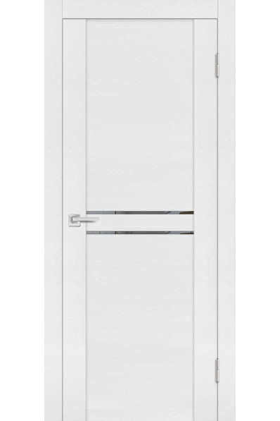Дверь Profilo Porte PST-4 Белый ясень со стеклом Зеркало