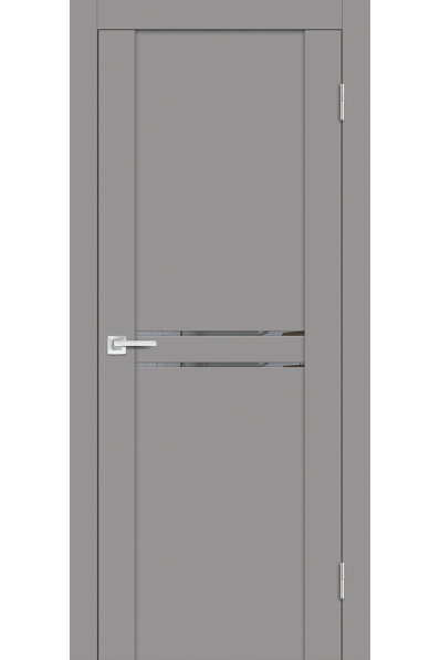 Дверь Profilo Porte PST-4 Серый бархат со стеклом Зеркало Дверь Profilo Porte PST-4 Серый бархат со стеклом Зеркало