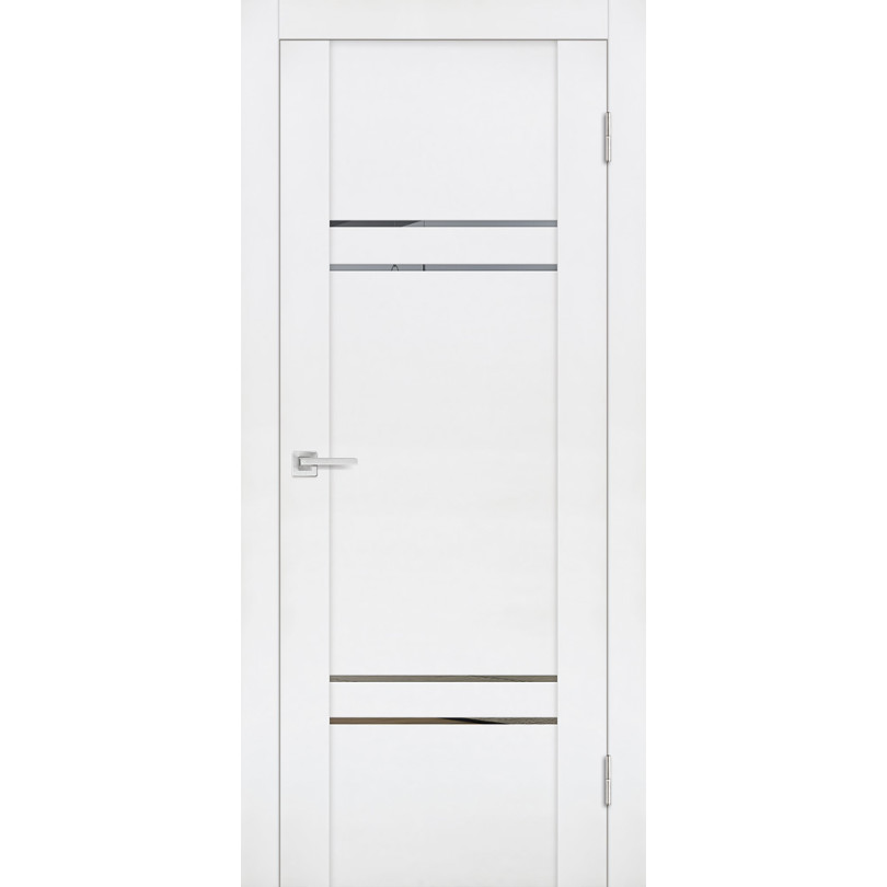 Дверь Profilo Porte PST-5 Белый бархат со стеклом Зеркало