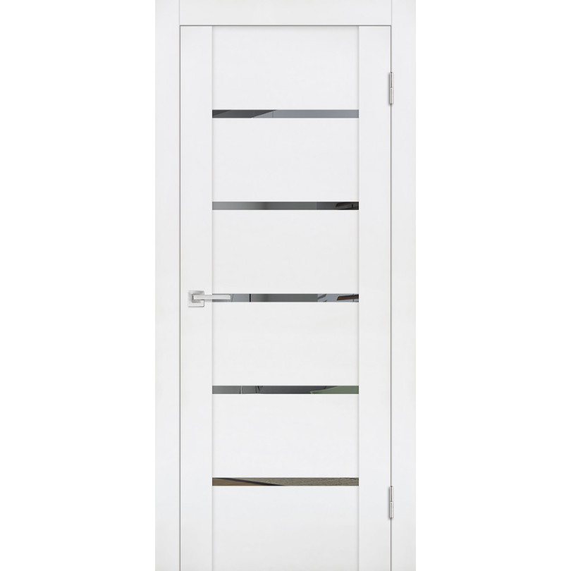 Дверь Profilo Porte PST-7 Белый бархат со стеклом Зеркало