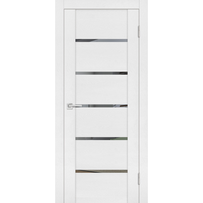Дверь Profilo Porte PST-7 Белый ясень со стеклом Зеркало