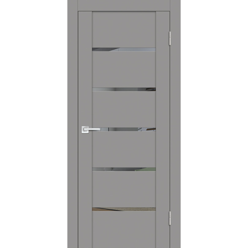 Дверь Profilo Porte PST-7 Серый бархат со стеклом Зеркало