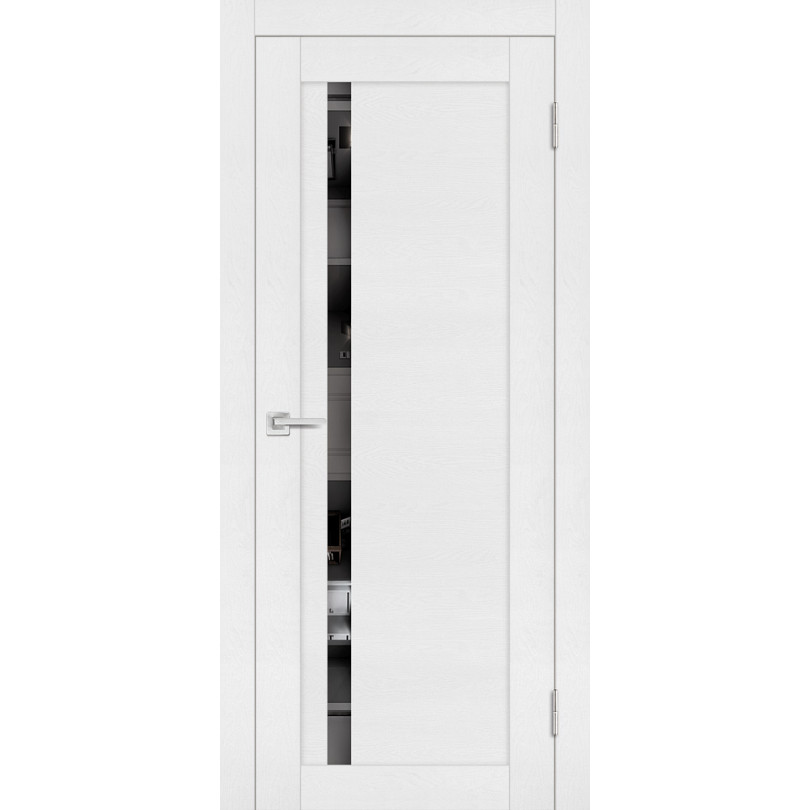 Дверь Profilo Porte PST-8 Белый ясень со стеклом Зеркало