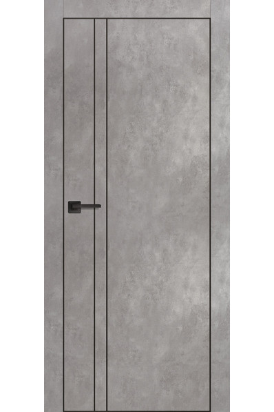 Дверь Profilo Porte PX-20 черная кромка Бетон серый