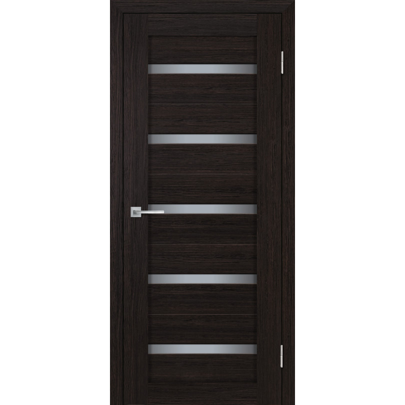 Дверь Stabile Porte Деко-22 (3D) Венге со стеклом Белый сатинат
