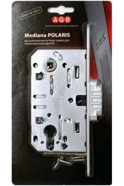 Корпус замка магнит. под цил. MEDIANA POLARIS B06103.50.06.567 с отв. планкой B02402.05 (ник)