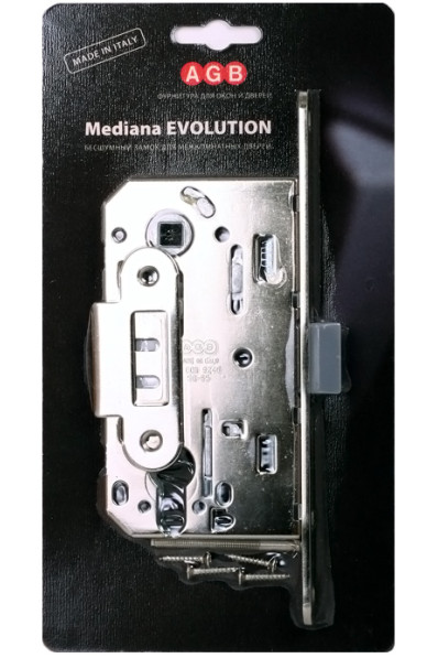 Корпус замка под цилиндр MEDIANA EVOLUTION B01103.50.06.567 с отв. планкой B01000.13 (никель)