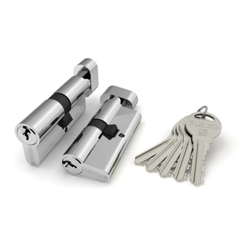 Цилиндровый механизм с вертушкой R302/60 mm-BL (25+10+25) CP хром 5 кл. БЛИСТЕР