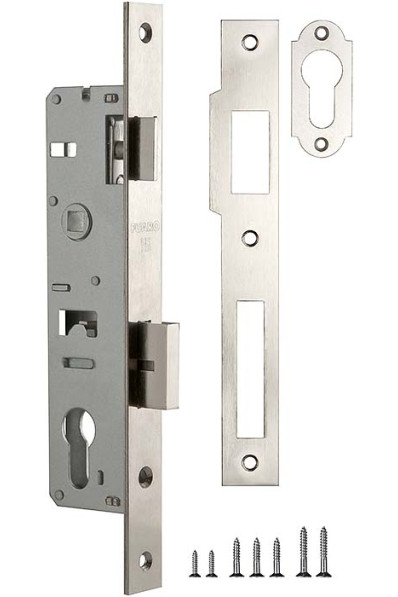 Корпус узкопрофильного замка с защелкой PROF153-30/85 (153-30/85) CP хром