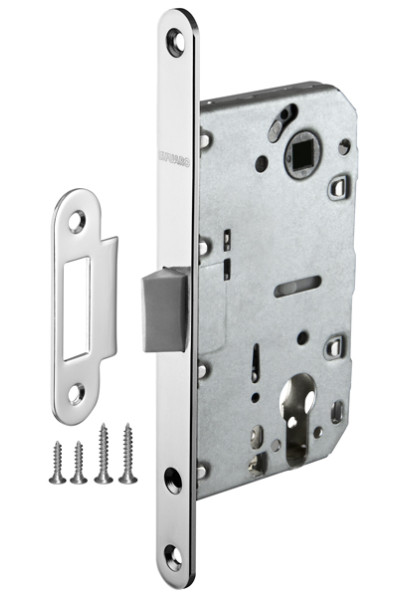 Корпус врезного замка c защёлкой PLASTP85C-50 (P85C-50) CP хром