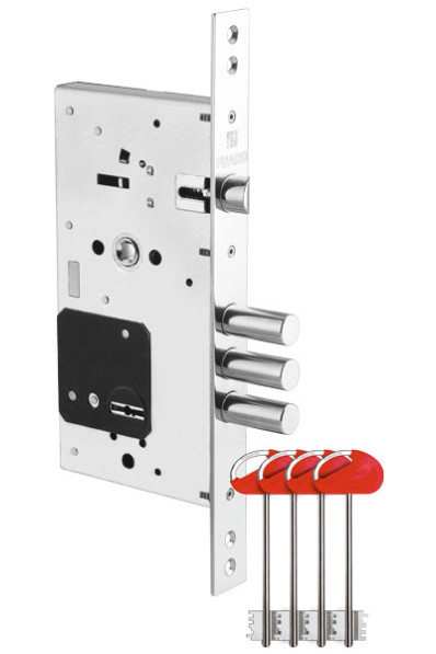 Корпус врезного замка c защёлкой MDV25/S-60.85.3R16 4key Корпус врезного замка c защёлкой MDV25/S-60.85.3R16 4key