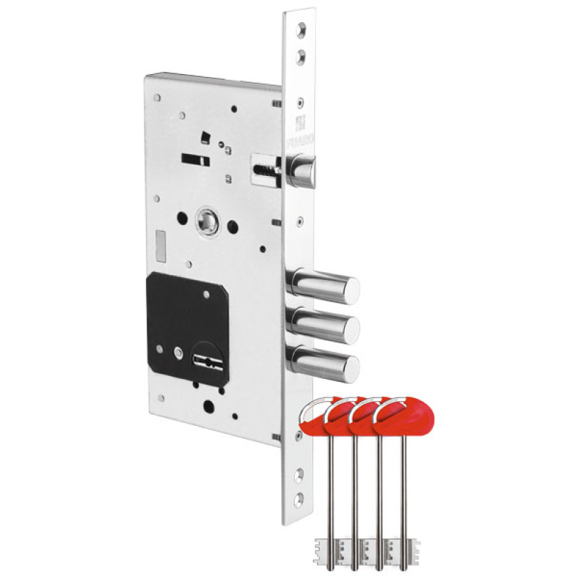 Корпус врезного замка c защёлкой MDV25/S-60.85.3R16 4key