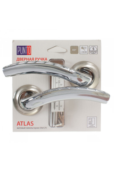 Ручка раздельная ATLAS TL/HD SN/CP-3 матовый никель/хром Ручка раздельная ATLAS TL/HD SN/CP-3 матовый никель/хром