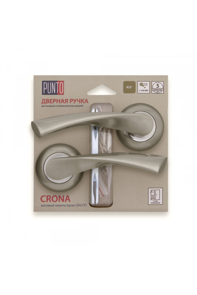 Ручка раздельная CRONA TL/HD SN/CP-3 матовый никель/хром Ручка раздельная CRONA TL/HD SN/CP-3 матовый никель/хром