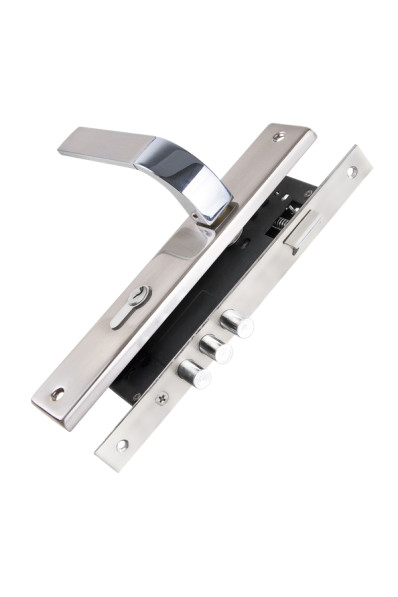 Замок цилиндровый с ручкой LOCKSET90.ORION.4585-3 (KIT P90 4585/3 ORION) SN/CP мат.никель/хром Замок цилиндровый с ручкой LOCKSET90.ORION.4585-3 (KIT P90 4585/3 ORION) SN/CP мат.никель/хром