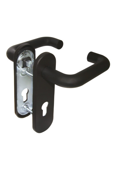 Ручка дверная FP.DH172.0433 NE (DH-0433 NE) (9x130) с пружиной BL-24 черный