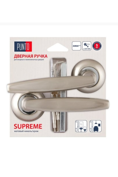 Ручка раздельная SUPREME ZR/HD SN/CP-3 матовый никель/хром